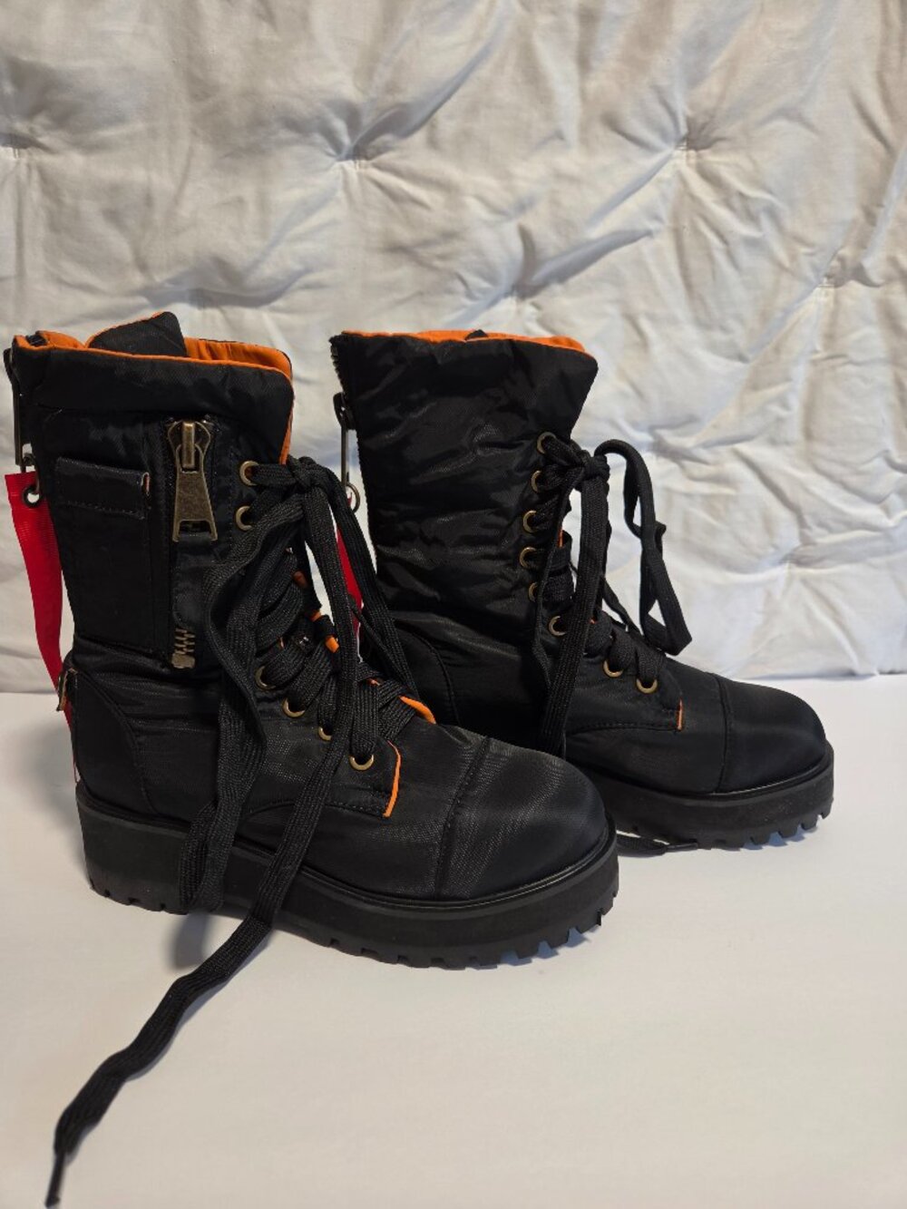 NWOT Poster Girl Surplus Delta Kila Fligh 415 Womens Black Combat Boots Sz 5M